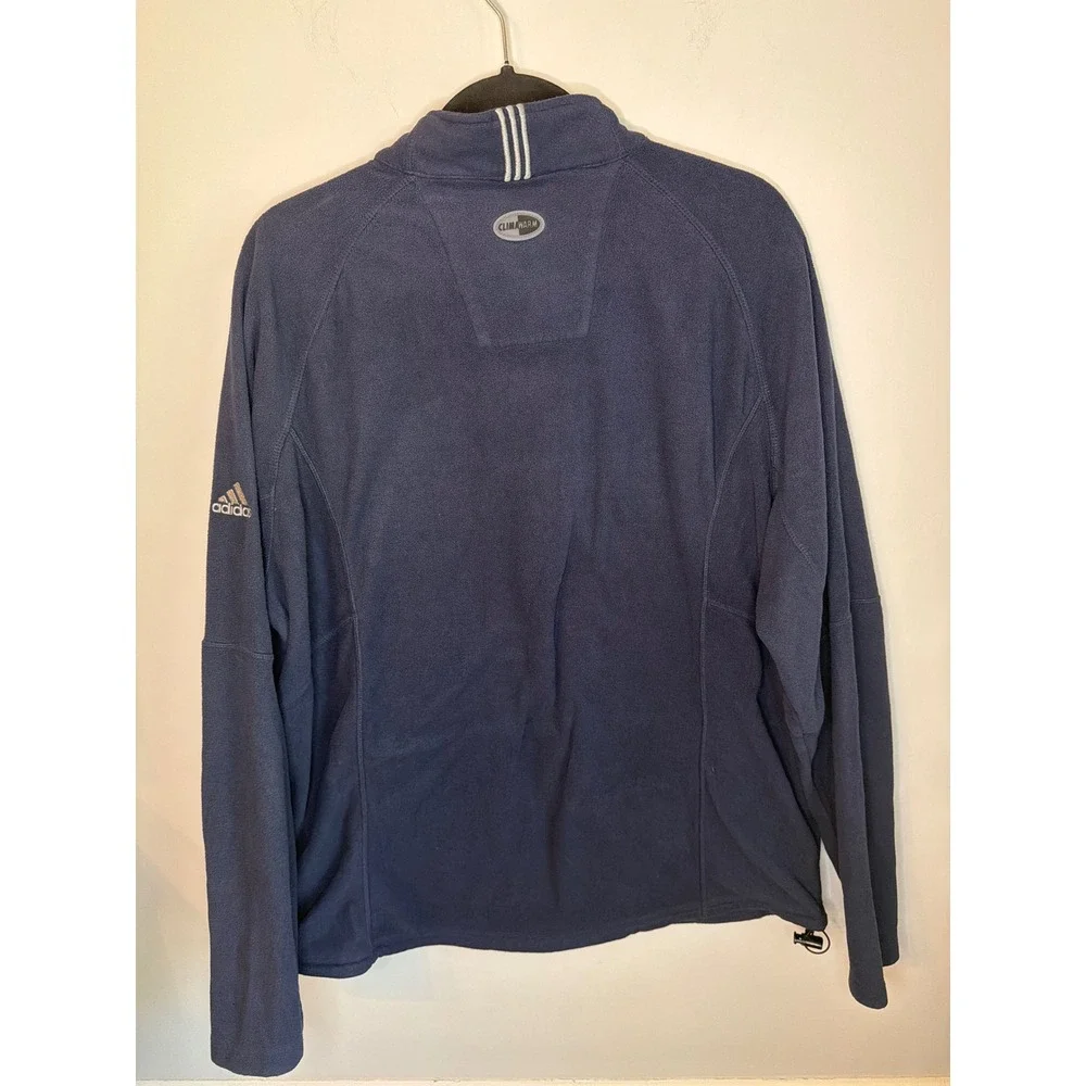 Vintage 2000's Adidas ClimaWarm Mens XL Navy Blue Quarter Zip Fleece Pullover